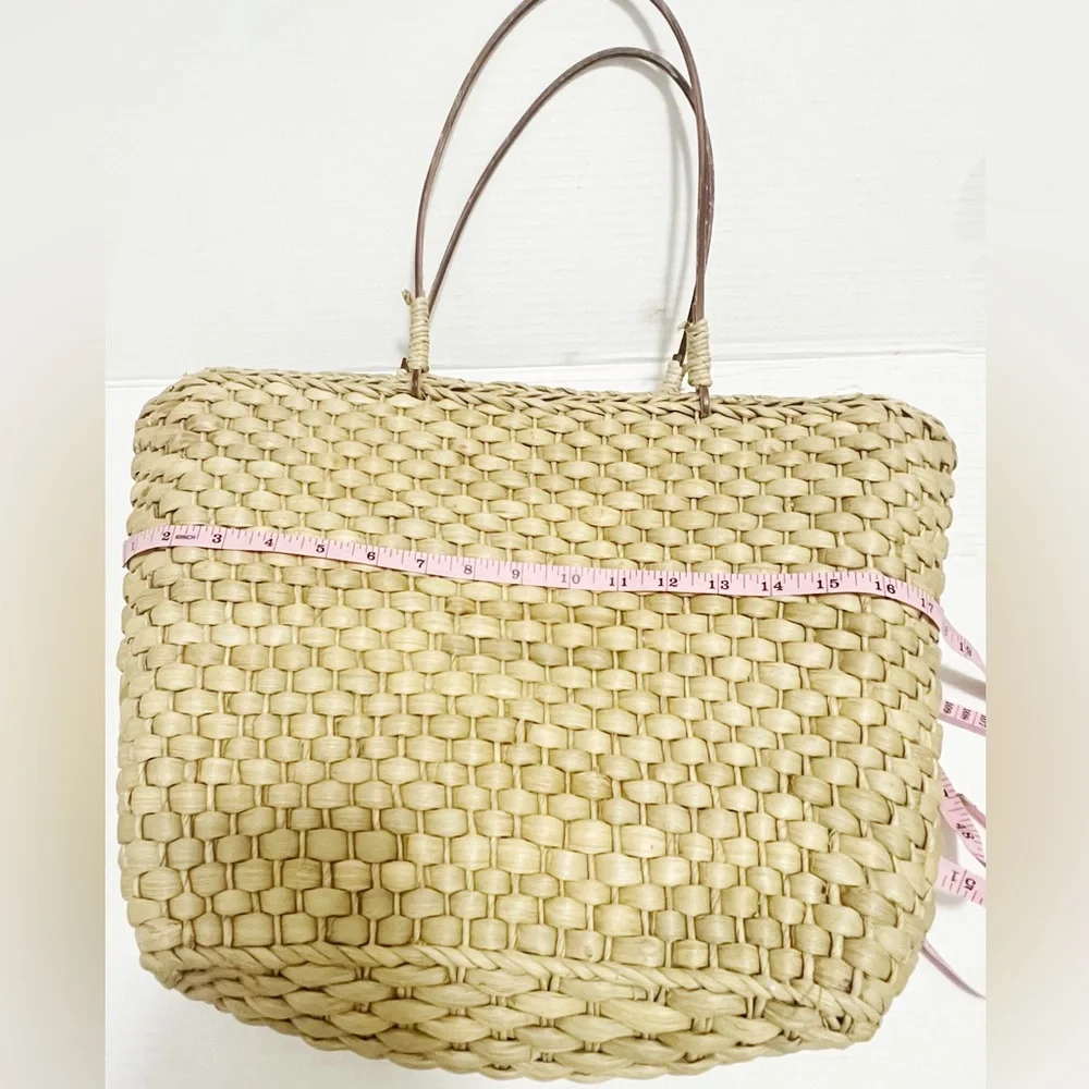 Vintage Woven Tote Purse Handbag